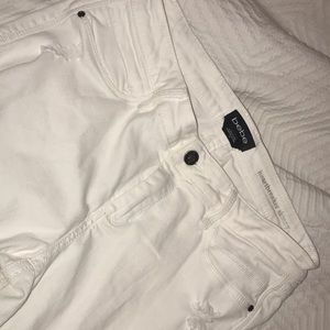 BEBE white distressed jeans